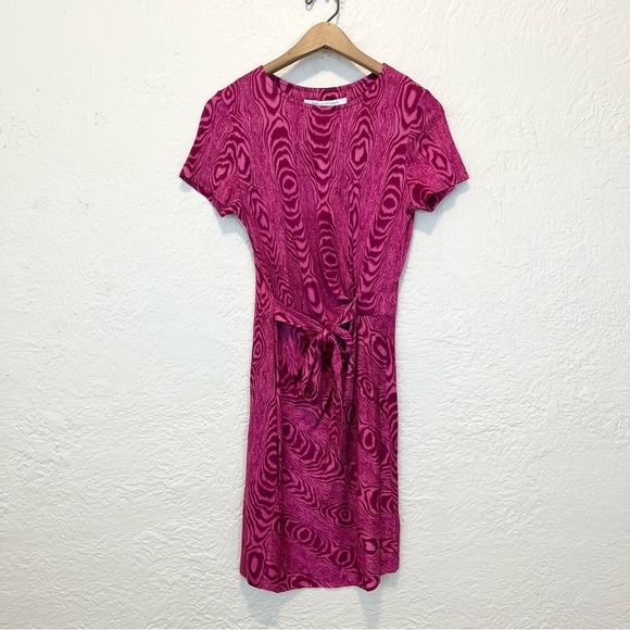 Diane von Furstenberg Zoe Dress 8 Silk Pink - Picture 3 of 9